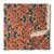 Orange and blue Sanganeri Hand Block Printed Cotton Fabric with floral print
