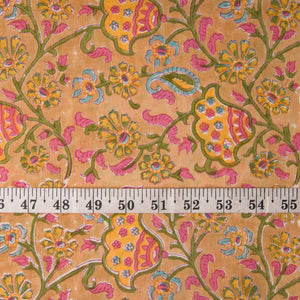 Precut 1 meter - Sanganeri Hand Block Printed Cotton Fabric