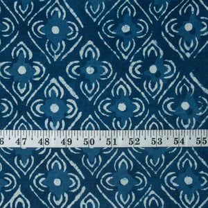 Precut 1 meter -Sanganeri Hand Block Printed Cotton Fabric