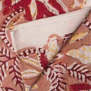 Precut 0.75 meters -Sanganeri Hand Block Printed Cotton Fabric