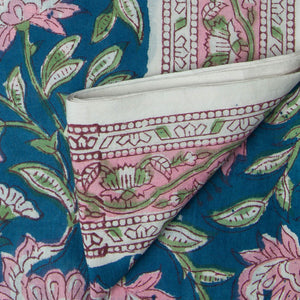 Precut 1 meter -Sanganeri Hand Block Printed Cotton Fabric