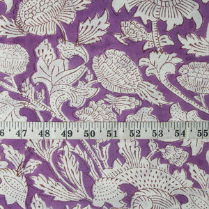 Precut 0.5 meters -Sanganeri Hand Block Printed Cotton Fabric