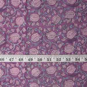 Precut 0.5 meters - Sanganeri Hand Block Printed Cotton Fabric