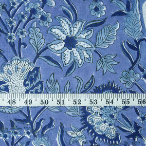 Precut 1meter - Sanganeri Hand Block Printed Cotton Fabric