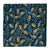 Blue and Yellow Sanganeri Hand Block Printed Cotton Fabric with floral design