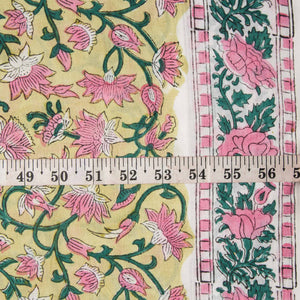 Sanganeri Hand Block Printed Cotton Fabric