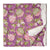 Purple and Green Sanganeri Hand Block Printed Cotton Fabric  with floral print