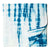 Blue and white Sanganeri Hand Block Printed Cotton Fabric with tie and dye effect