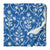 Blue and White Sanganeri Hand Block Printed Cotton Fabric with floral print