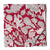 Red and white Sanganeri Hand Block Printed Cotton Fabric with floral print