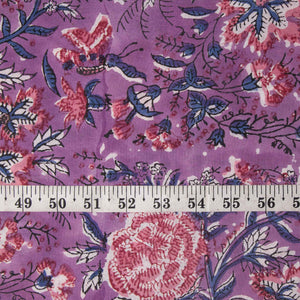 Precut 0.25 meters -Sanganeri Hand Block Printed Cotton Fabric