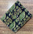 Green and Black Sanganeri Hand Block Printed Cotton Fabric with floral print