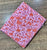 Pink and Orange Sanganeri Hand Block Printed Cotton Fabric with floral print