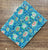 Blue and Orange Sanganeri Handblock Pure Cotton Fabric with floral design