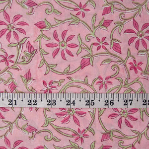 Precut 0.25 meters -Sanganeri Hand Block Printed Cotton Fabric