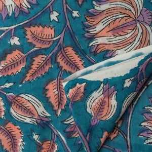 Precut 0.25 meters -Sanganeri Hand Block Printed Cotton Fabric