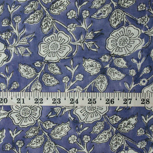 Precut 0.25 meters -Sanganeri Hand Block Printed Cotton Fabric