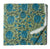 Green and blue Sanganeri Hand Block Printed Cotton Fabric with floral print