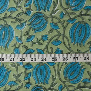 Precut 0.75 meters - Sanganeri Hand Block Printed Cotton Fabric