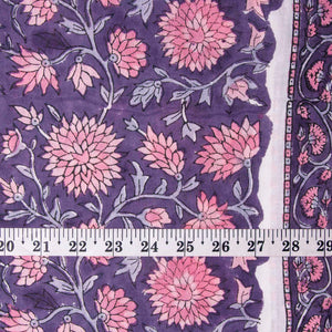 Precut 0.25 meter - Sanganeri Hand Block Printed Cotton Fabric