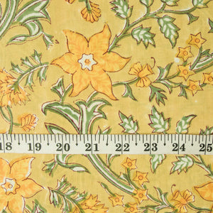 Precut 0.25 meters -Sanganeri Hand Block Printed Cotton Fabric