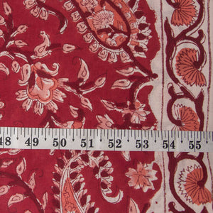 Precut 0.25 meters -Sanganeri Hand Block Printed Cotton Fabric