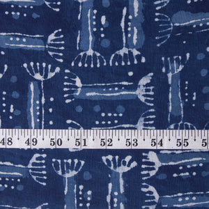 Precut 0.75 meters -Sanganeri Hand Block Printed Cotton Fabric