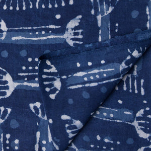 Precut 0.75 meters -Sanganeri Hand Block Printed Cotton Fabric