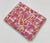 Pink and orange Sanganeri Hand Block Printed Pure Cotton Fabric with Floral design