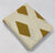 Mustard and Off white Bagru Handblock printed cotton fabric with diamond shape design