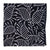 Black and White Dabu Hand Block Printed Pure Cotton Fabric with leaf print