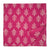 Pink and White Dabu Hand Block Printed Pure Cotton Fabric with leaf print