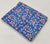 Blue and Peach Sanganeri Hand Block Printed Cotton Fabric with Floral print
