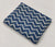 Blue and White Dabu Hand Block Printed Cotton Fabric with zig zag print