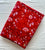 Red Hand Block Printed Pure Cotton Fabric with floral print