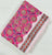 Pink Hand Block Printed Pure Cotton Fabric with floral print