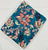 Blue and Red Hand Block Printed Pure Cotton Fabric with floral print