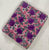 Purple and Pink Sanganeri Hand Block Printed Cotton Fabric with floral design