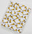 Yellow and White Sanganeri Hand Block Printed Cotton Fabric with cap design