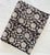 Black and Off white Sanganeri Hand Block Printed Cotton Fabric with floral design