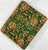 Green and Yellow Sanganeri Hand Block Printed Cotton Fabric with floral design