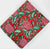 Red and Green Sanganeri Hand Block Printed Cotton Fabric with pineapple design