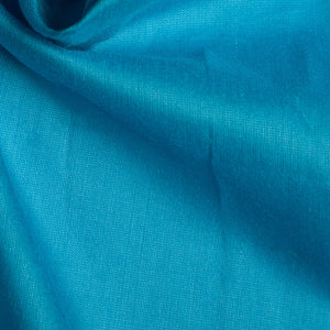 Precut 1 meter -Blue Semi Dupion Cotton Silk Fabric