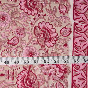 Precut 0.25 meters -Sanganeri Hand Block Printed Cotton Fabric