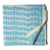 Precut 0.75 meters -Aqua Blue Ikat Pochampally Woven Cotton Fabric Stripes