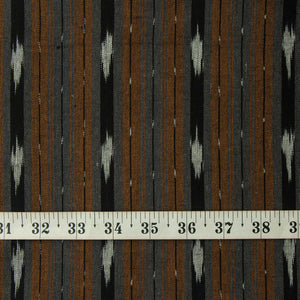 Precut 0.50 meters -Blue Ikat Pochampally Woven Cotton Fabric