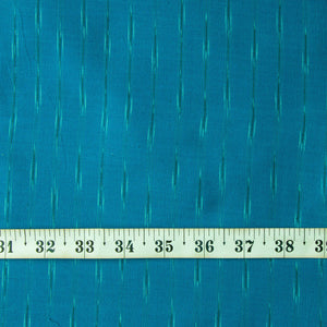 Precut 1 meter -Blue Mercerised Ikat Pochampally Woven Cotton Fabric
