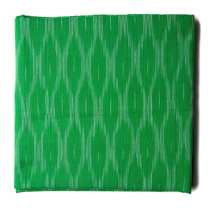 Precut 0.25 meters -Green Ikat Pochampally Woven Cotton Fabric