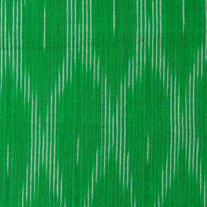 Precut 0.25 meters -Green Ikat Pochampally Woven Cotton Fabric