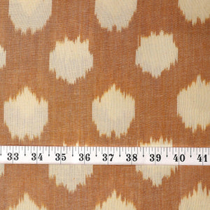 Precut 0.50 meters -Ochre Yellow Ikat Pochampally Woven Cotton Fabric